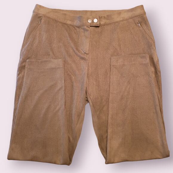 J. Jill Velvet Velour Slim Ankle Pants Mochalatte MP EUC - Picture 4 of 8